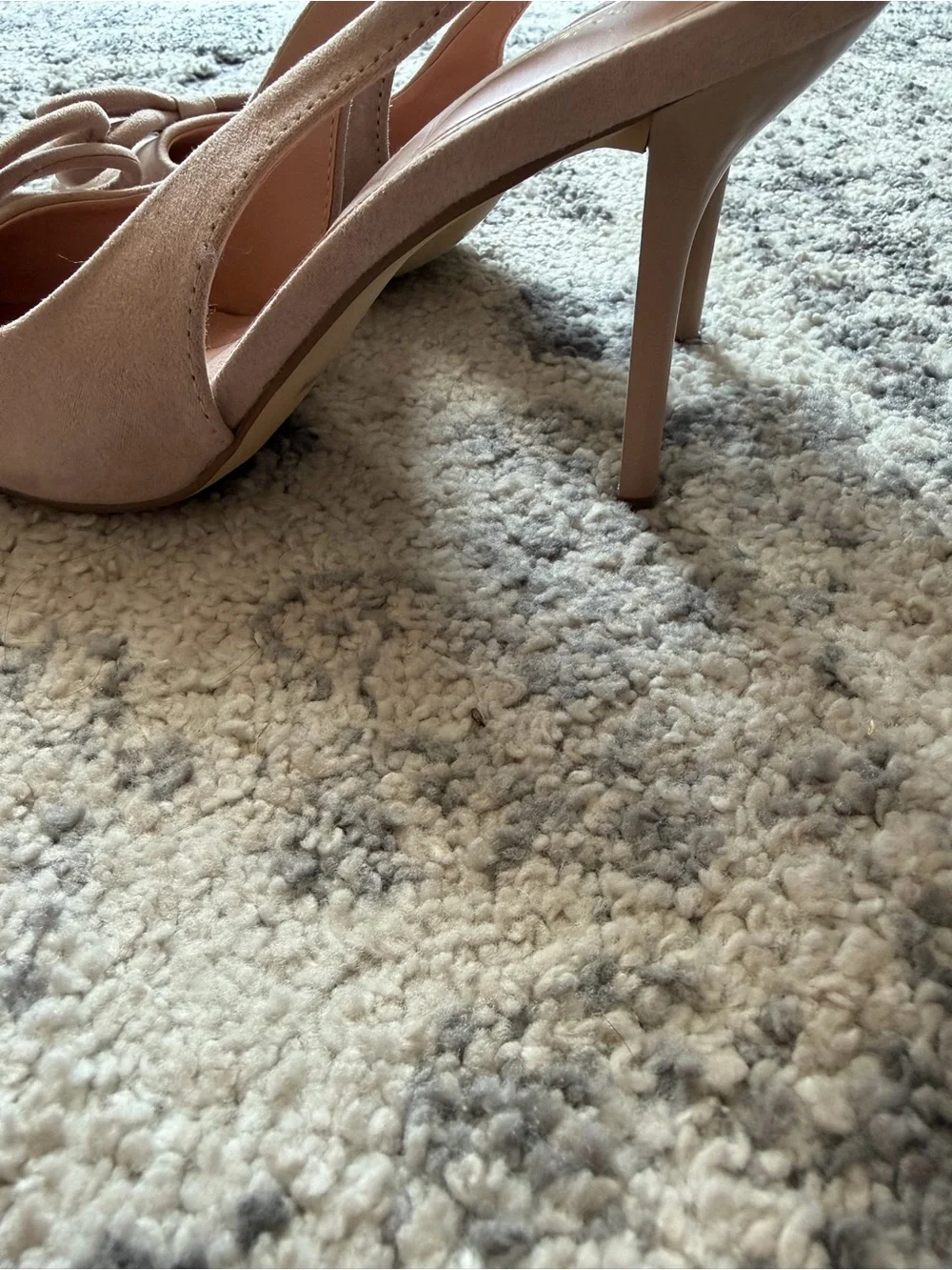 Pointed Toe Slingback Bow Pumps - Nude/Beige